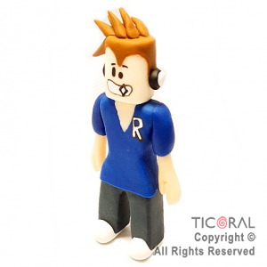 ADORNO ROBLOX REMERA AZUL  A. PORCELANA FRIA x 1